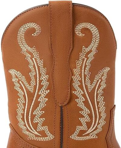 Cowboy Boots For Women Cowgirl Boots with Classic Embroide Pointed Toe Chunky Heel Ankle Boot Side Zipper Vintage Retro in Saudi Arabia