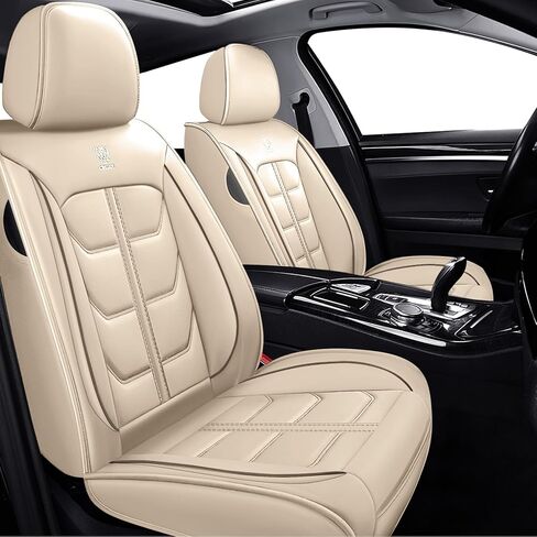 أغطية مقاعد السيارة للمقعد الأمامي Ford Taurus 2002-2019، واقي مقعد السيارة من جلد نابا، أنيق مقاوم للماء وسهل التركيب، غطاء وسادة مقعد تلقائي مسامي. (أسود وأحمر، قياسي) in Kuwait