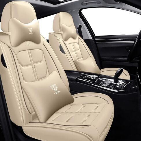 أغطية مقاعد السيارة للمقعد الأمامي Ford Taurus 2002-2019، واقي مقعد السيارة من جلد نابا، أنيق مقاوم للماء وسهل التركيب، غطاء وسادة مقعد تلقائي مسامي. (أسود وأحمر، قياسي) in Kuwait