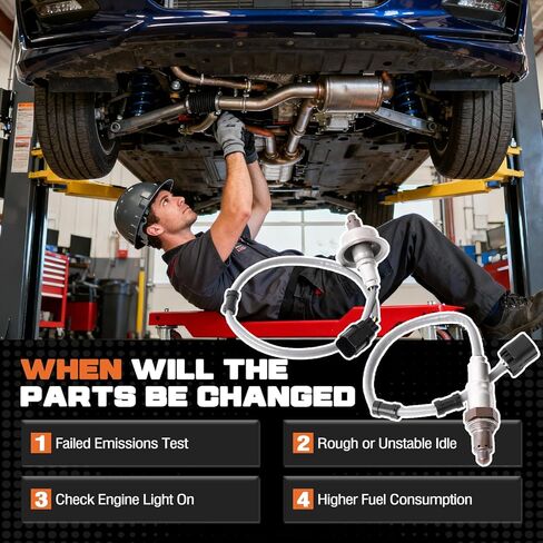 2Pcs Upstream Downstream Oxygen Sensor Fit for Honda Accord 2018-2021 Fit for Acura RDX TLX 2019-2021 Replaces 36531-6A0-A01 36532-6A0-A01 234-5726 234-8046 36531-6B2-A01 36532-6B2-A01 in Kuwait