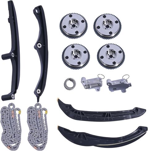 HL3Z6268A HL3Z-6268-A Engine Timing Chain Kit with Camshaft Phaser Guides Gear Sprocket Compatible with Ford F150 Ecoboost Expedition Lincoln Navigator 3.5L 2018-2023 HL3Z6K255A HL3Z6K255B in Saudi Arabia
