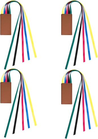 Bible Bookmark, 3Pcs Bible Ribbons Bookmarks, Artificial Leather Bookmark with Colorful Ribbon, Bible Page Markers with 5 Tassel Colors for Books Novel Reading Lovers Students Teachers Gift (Brown) in Kuwait