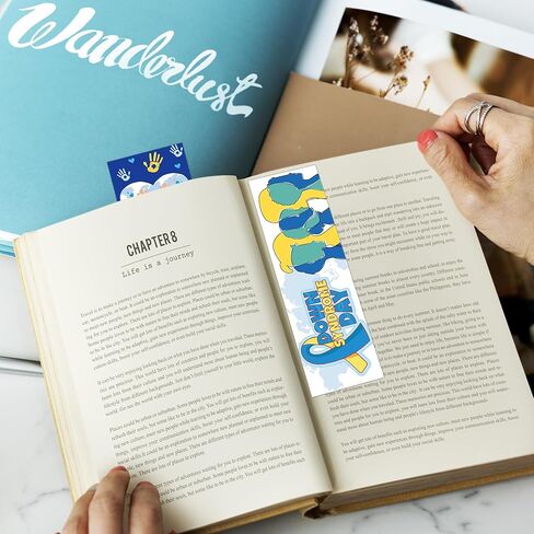 Down Syndrome Awareness Bookmarks, 120 Pcs Inspirational World Down Syndrome Day Book Marks, Blue Yellow Supportive Gifts for Seminar Handouts Charity Fundraisers School Events in Kuwait