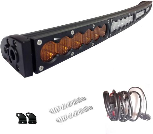 50 بوصة ثنائي اللون كهرماني/أبيض LED ضوء بار ستروبوفلاش أضواء 240 وات كومبو لـ UTV 4WD 4X4 شاحنة جرار عربة الطريق مدحلة جرافة رافعة الطرق الوعرة المركبات الوفير مصباح الأسلاك تسخير in Kuwait