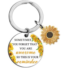 OEHEDOU Sunflower Keychain Sunflower Gifts For Women Inspirational Gifts For Women Encouragement Gift For Female Friends Besties Flower Keychain For Birthday Christmas Little Reminders Gift in Saudi Arabia