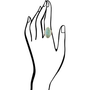 Barse Agave Genuine Turquoise Ring in Kuwait