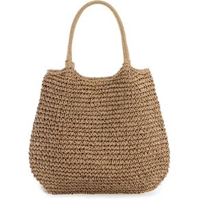 حقائب الشاطئ الصيفية من Freie Liebe للنساء حقائب كتف كبيرة منسوجة حقيبة حمل بوهو لقضاء العطلات والسفر in Kuwait