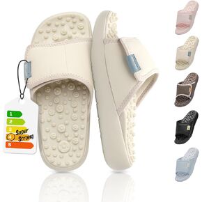 نعال تدليك بالضغط الإبري من BALLOP Mamuring للنساء، كثافة المستوى الاحترافي، صنادل منزلقة مع 1700 عقدة، وردي هندي، مقاس أمريكي 6، دعم القوس، خفيف الوزن، شرائح التعافي الارتكاسي in Kuwait