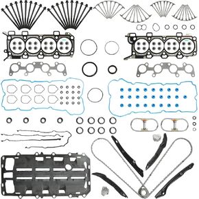 5.0 Full Gasket Set w/Bolts(12mm) Timing Chain Kit Intake/Exhaust Valve Oil Pan Gasket Fit for Ford F-150 Mustang GT 5.0L V8 2011-2012 HS26550PT BR3Z-6710-A 90510S ES72480 V4462 V4463 in Kuwait