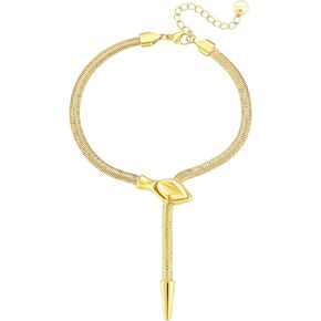 14K Gold Plated Stainless Steel Snake Bracelet for Women Adjustable Size Punk Snake Chain Fashion Jewelry in Kuwait