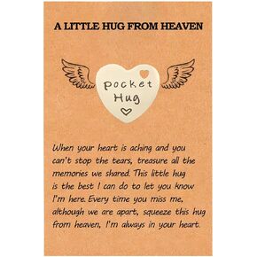 عناق الجيب من السماء، هدية رمزية تذكارية لفقدان شخص ما، التفكير في سلسلة مفاتيح تذكارية مع بطاقة in Kuwait