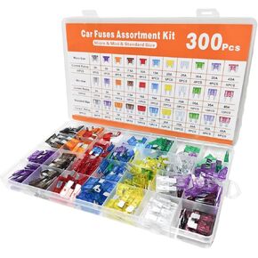 300 PCS Car Fuse Assortment Kit, Micro & Mini & Standard Automotive Blade Fuse Kit(2A/3A/5A/7.5A/10A/15A/20A/25A/30A/35A/40A), Blade Fuses Replacement for RV Camper Boat Truck in Kuwait
