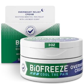 Biofreeze® Cream, Menthol Overnight Muscle Pain Relief Cream for Lower Back Pain Relief, Shoulder Pain & Neck Pain Relief, Knee Pain Relief, Arthritis Pain Reliever, FSA HSA Eligible, 3 oz Jar in Kuwait