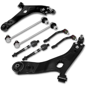 POWERGEAR Control Arms, 8Pcs Front Lower Control Arm With Ball Joint Sway Bar Inner & Outer Tie Rods Suspension Kit Compatible With 2010-2013 Hyundai Tucson, 2011-2013 Kia Sportage in Kuwait