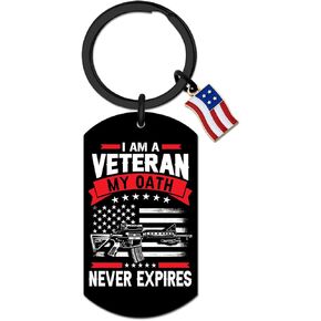 Vietnam Veteran Gifts for Men Veterans Day Decorations Army Gifts for Men American Flag Keychain Appreciation Retirement Military Appreciation Gift Patriotic Keyring For Veterans in Kuwait