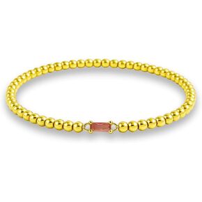 أساور جوهرة الميلاد للنساء - سوار ذهبي مطرز مع أحجار ميلاد لمدة 12 شهرًا، هدية مجوهرات مرنة أنيقة لعيد الميلاد in Kuwait