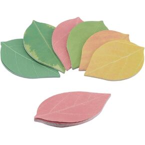 6Pads Leaf Paper Pad 6 Colors 150 Sheets Sticky Notes Cute Tree Leaf Sticky Notes Paper Memo Self-Adhesive Note Sticker Tabs Bulk for Office School Home Reading Leafy Decoration in Kuwait