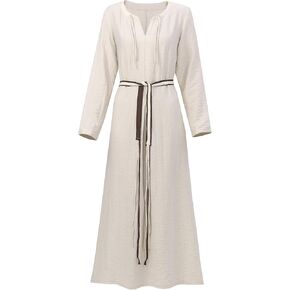 FURPHI Medieval Linen Underdress with Belt Renaissance Chemise Peasant Dress Cosplay Costume in Kuwait