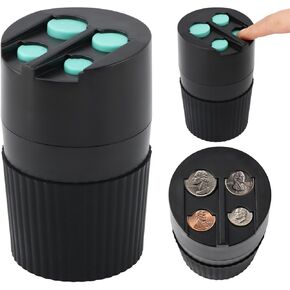 Coin Holder for Car Universal Car Change Holder Organizer Compatible with Four Coin Dispenser Storage for Most Vehicles & Trucks in Kuwait