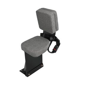 Side Kick Buddy Seat Assembly Fabric Gray fits Case IH 7110 7120 7130 7140 7150 7210 7220 7230 7240 7250 8910 8920 8930 8940 8950 in Kuwait
