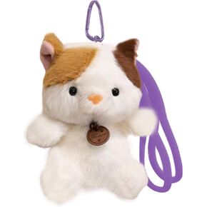 Plush Calico Cat Keychain with Gentle Fragrance - Adorable Soft Furry Bag Charm, Car Key Accessories for Women, Handbag Pendant, Purse Tote Bag Ornaments, Backpack Charm in Kuwait