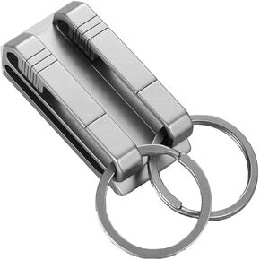 سلسلة مفاتيح بمشبك حزام من التيتانيوم، حامل مفاتيح بحلقة حزام مع مشبك خلفي، مشابك سلسلة مفاتيح للسيارة سريعة الإصدار هدايا للرجال in Kuwait