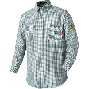 FR Shirt 7oz Fire Resistant Shirts Men's,CAT2 Welding Shirt 100% Cotton Flame Resistant Shirts Navy (X-Large) in Kuwait