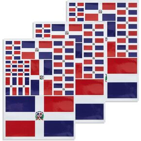 3 عبوات من ملصقات علم الدومينيكان - ملصقات سيارات من الفينيل عاكسة لأعلام الدومينيكان - لممتص الصدمات المقاوم للماء لنافذة السيارة (12 × 8.5 بوصة) in Kuwait