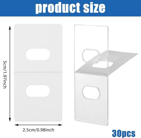 30 مجموعة (60 قطعة) من علامات إصلاح الستائر الرأسية المثبت الشفاف لشرائح وأجزاء استبدال الستائر الرأسية in Kuwait