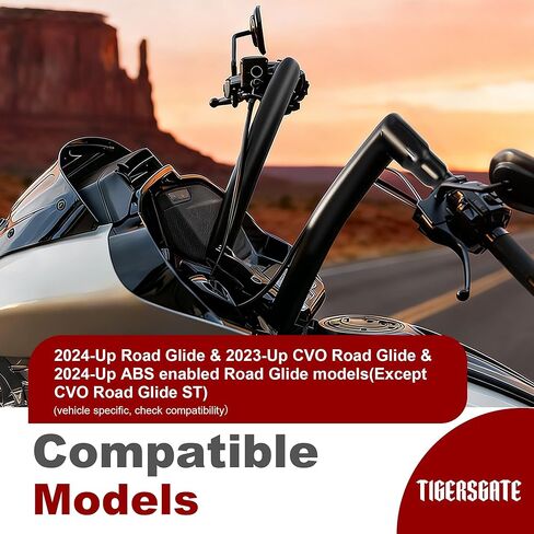 مقود Road Glide مقاس 14 بوصة مقاس 1.5 بوصة Ape Hanger لطرازات 2024-Up Road Glide و2023-Up FLTRXSE و2024-Up ABS التي تدعم نماذج Road Glide (باستثناء FLTRXSTSE)، كروم in Saudi Arabia