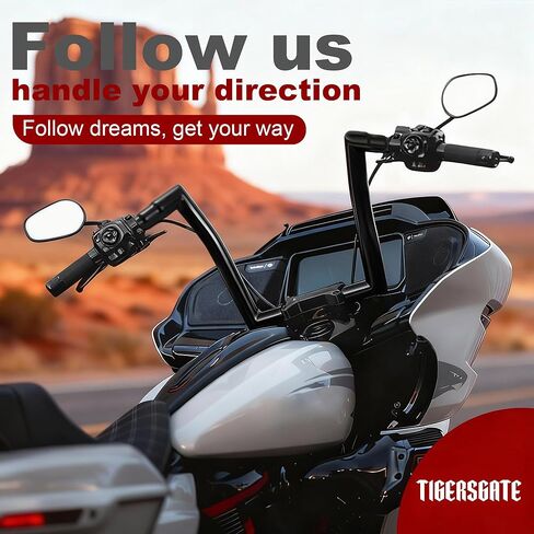 مقود Road Glide مقاس 14 بوصة مقاس 1.5 بوصة Ape Hanger لطرازات 2024-Up Road Glide و2023-Up FLTRXSE و2024-Up ABS التي تدعم نماذج Road Glide (باستثناء FLTRXSTSE)، كروم in Saudi Arabia