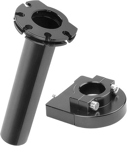Motorcycle Throttle Grip, 7/8" Quick Twist Throttle Control Accelerator, CNC Alloy Rustproof Handlebar Grip, Modification Accessory for Motorcycle Scooter Dirt Bike ATV (Black) in Saudi Arabia