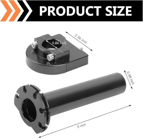 Motorcycle Throttle Grip, 7/8" Quick Twist Throttle Control Accelerator, CNC Alloy Rustproof Handlebar Grip, Modification Accessory for Motorcycle Scooter Dirt Bike ATV (Black) in Saudi Arabia