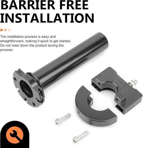 Motorcycle Throttle Grip, 7/8" Quick Twist Throttle Control Accelerator, CNC Alloy Rustproof Handlebar Grip, Modification Accessory for Motorcycle Scooter Dirt Bike ATV (Black) in Saudi Arabia