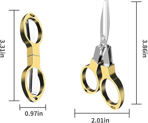 1Pcs Gold Small Scissors Travel Scissors TSA Approved,Mini Shear Telescopic Cutter Office Fishing Crafts in Saudi Arabia