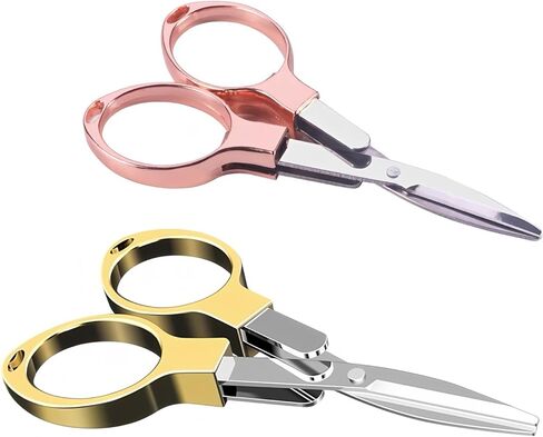 1Pcs Gold Small Scissors Travel Scissors TSA Approved,Mini Shear Telescopic Cutter Office Fishing Crafts in Saudi Arabia