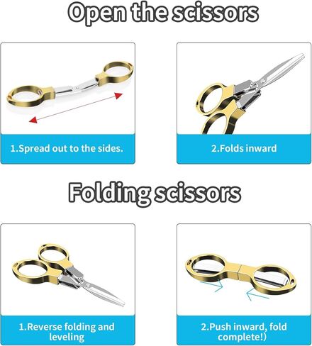1Pcs Gold Small Scissors Travel Scissors TSA Approved,Mini Shear Telescopic Cutter Office Fishing Crafts in Saudi Arabia