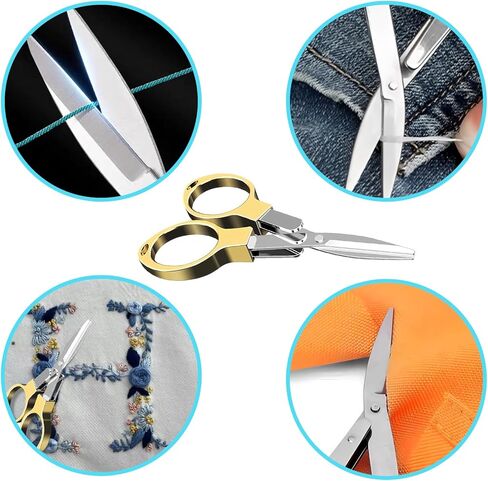 1Pcs Gold Small Scissors Travel Scissors TSA Approved,Mini Shear Telescopic Cutter Office Fishing Crafts in Saudi Arabia