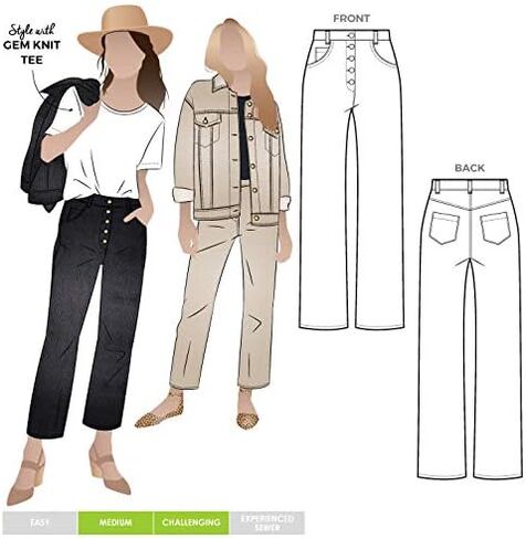 نمط الخياطة المقوس - Elwood Jean (المقاسات 18-30) in Kuwait