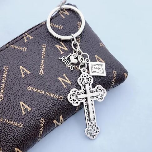 25 Pack Religious Cross Keychains Holy Bible Charm Keyrings Jesus Cross Book Keychains for Christians Gifts in Saudi Arabia