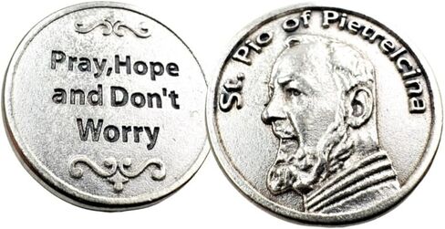 Westmon Works St Pio Token Italian Metal Saint Pocket Prayer Trinket with Made in the USA Laminated Holy Card in Saudi Arabia