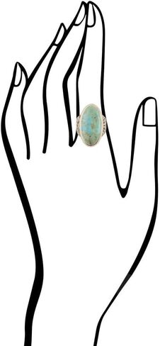 Barse Agave Genuine Turquoise Ring in Kuwait