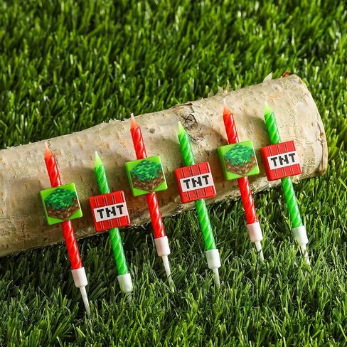 PHD CAKE Pixel Miner Birthday Candles for Miner Crafting, Birthday Party Decorations, Pixel Game Party Supplies, Themed Mine Pixel in Saudi Arabia