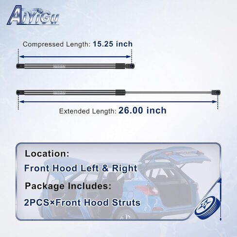 6196 Front Hood Struts Shocks Lift Supports Gas Springs Compatible with 2011 2012 2013 2014 2015 2016 Ford F-250 F-350 F-450 F-550 Super Duty, Pack of 2 PCS Replaces 6196L 6646R in Saudi Arabia