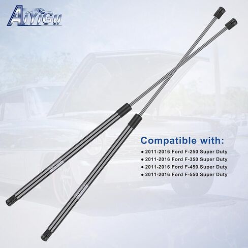 6196 Front Hood Struts Shocks Lift Supports Gas Springs Compatible with 2011 2012 2013 2014 2015 2016 Ford F-250 F-350 F-450 F-550 Super Duty, Pack of 2 PCS Replaces 6196L 6646R in Saudi Arabia