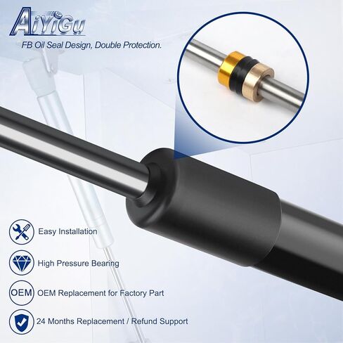 6196 Front Hood Struts Shocks Lift Supports Gas Springs Compatible with 2011 2012 2013 2014 2015 2016 Ford F-250 F-350 F-450 F-550 Super Duty, Pack of 2 PCS Replaces 6196L 6646R in Saudi Arabia