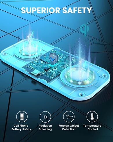 شاحن لاسلكي GEEKERA لهاتف Samsung، محطة شحن لاسلكية 3 في 1 قابلة للطي لهاتف Samsung Galaxy Z Flip/Fold 6 5 4 3، S24 S23 S22 S21 S20 Ultra Plus، ساعة Fitbit Versa 4/3/Sense 2، Buds 2 Pro/Live in Kuwait