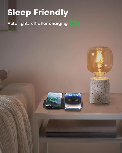 شاحن لاسلكي GEEKERA لهاتف Samsung، محطة شحن لاسلكية 3 في 1 قابلة للطي لهاتف Samsung Galaxy Z Flip/Fold 6 5 4 3، S24 S23 S22 S21 S20 Ultra Plus، ساعة Fitbit Versa 4/3/Sense 2، Buds 2 Pro/Live in Kuwait