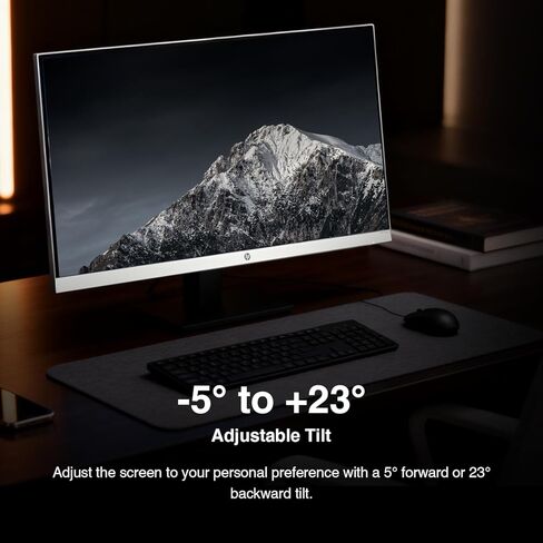 HP 27" QHD IPS (2560x1440) Monitor Bundle with Docztorm Dock, 60Hz Refresh Rate, 1 HDMI 1.4, 1 VGA, Anti-Glare, VESA Mount (100x100 mm), Ideal for Home & Business, Black/Silver (2024 Latest Model) in Saudi Arabia