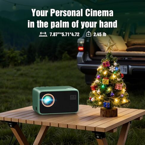 TMY 4K WiFi Bluetooth Projector, 200 ANSI, Green, LCD, HDMI/USB/Bluetooth, Movie Projector for Phone/TV Stick/Laptop/DVD/PS5, Portable, Home Cinema/Gaming in Kuwait